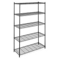 Whitmor 5 Tier Supreme Shelving Black: Steel Frame Shoe Rack, Holds 30 Pairs, Freestanding Storage, 74" Height