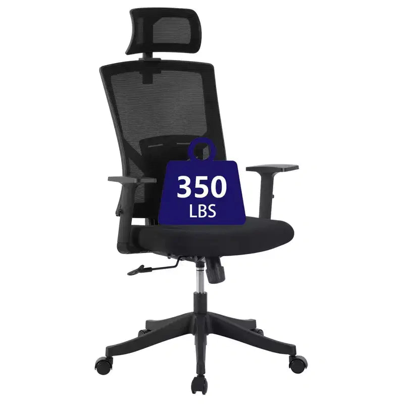 COZONY High-Back Office Chair with Adjustable Lumbar Support, Mesh Desk Chair with Flip-Up Armrests for Home or Office