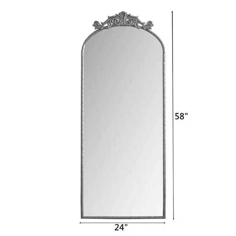 Specchio a parete a figura intera 58x24 con pannello posteriore in MDF