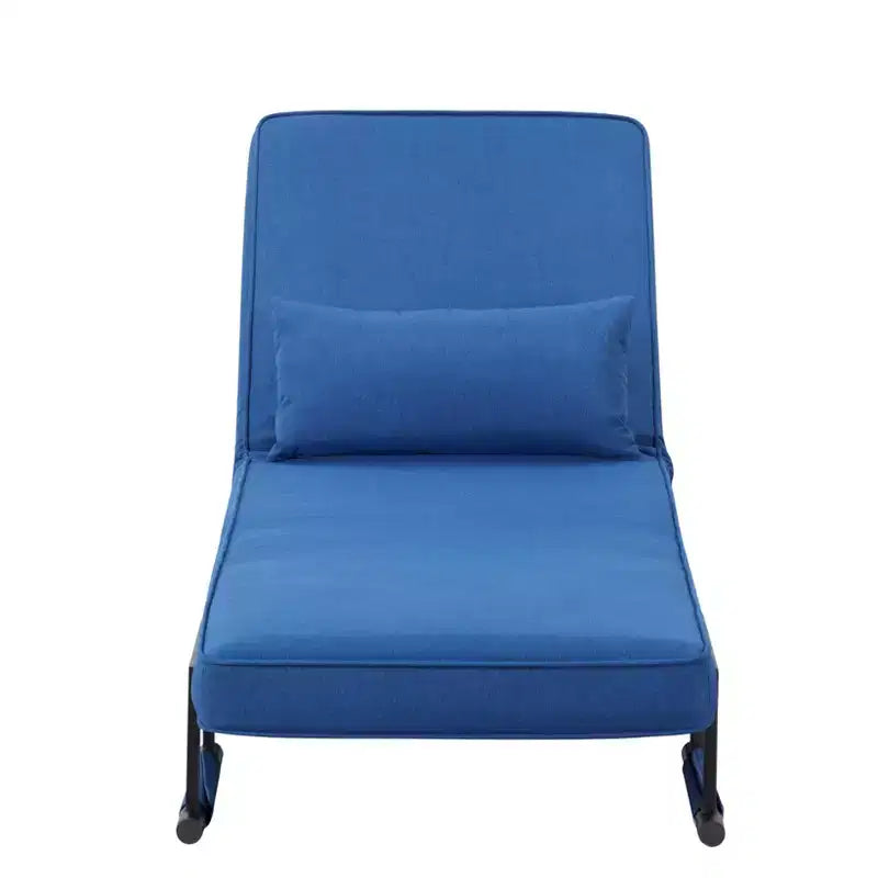 Divano Letto Convertibile 4-in-1 - Poltrona Sdraio Pieghevole con Schienale Regolabile in 5 Posizioni e Cuscino Lombare, Design Salvaspazio