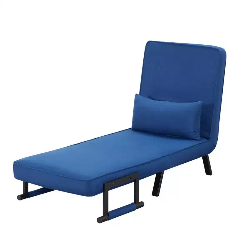 Divano Letto Convertibile 4-in-1 - Poltrona Sdraio Pieghevole con Schienale Regolabile in 5 Posizioni e Cuscino Lombare, Design Salvaspazio