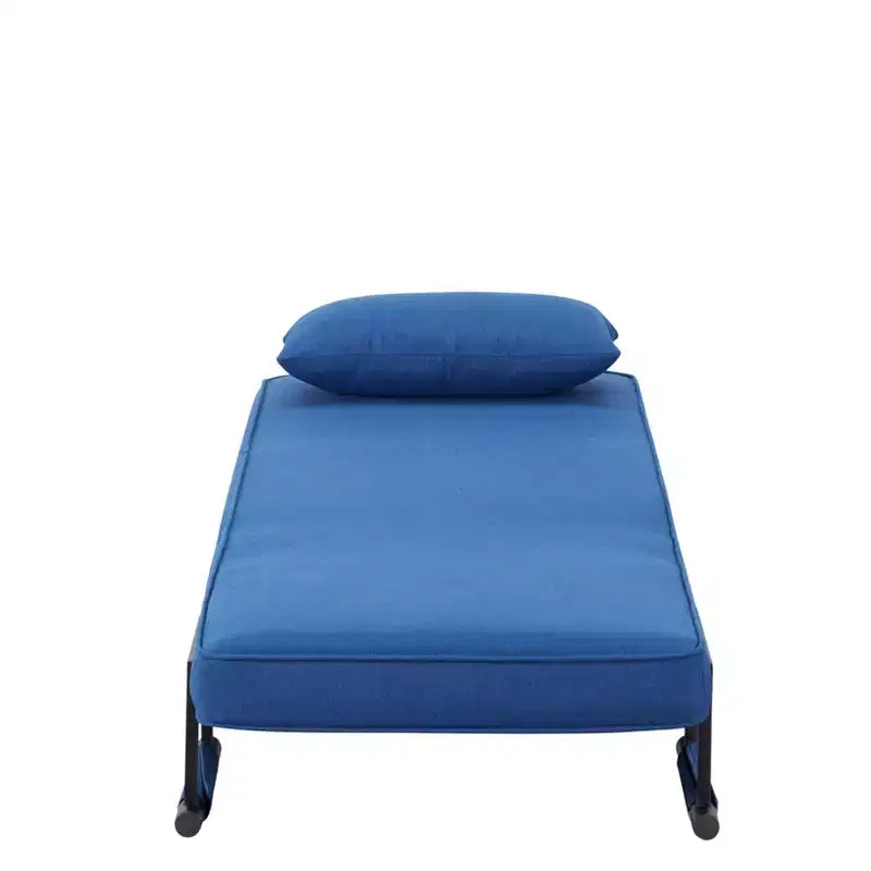 Divano Letto Convertibile 4-in-1 - Poltrona Sdraio Pieghevole con Schienale Regolabile in 5 Posizioni e Cuscino Lombare, Design Salvaspazio