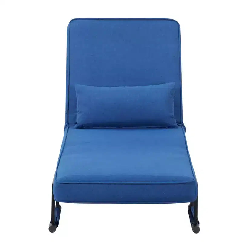 Divano Letto Convertibile 4-in-1 - Poltrona Sdraio Pieghevole con Schienale Regolabile in 5 Posizioni e Cuscino Lombare, Design Salvaspazio
