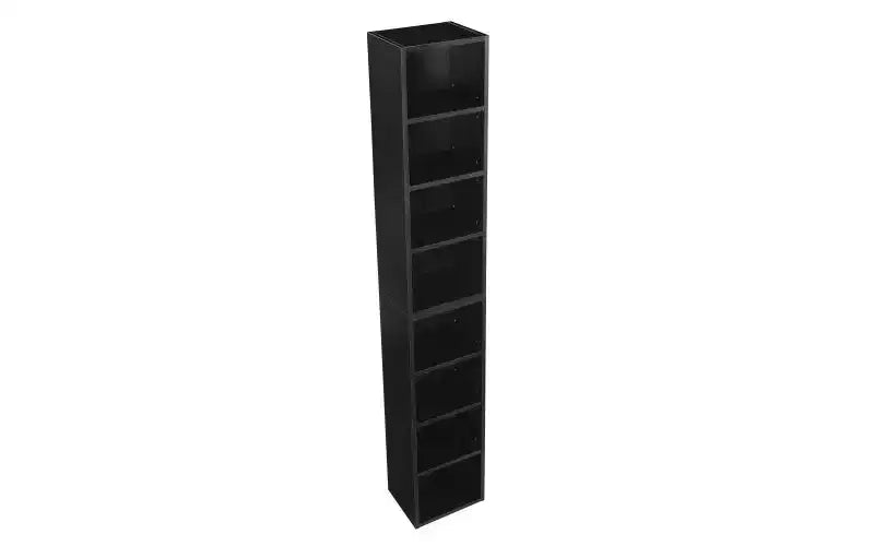 Libreria Alta a 8 Ripiani con Mensole Regolabili – Mobile Contenitore Verticale Stretto