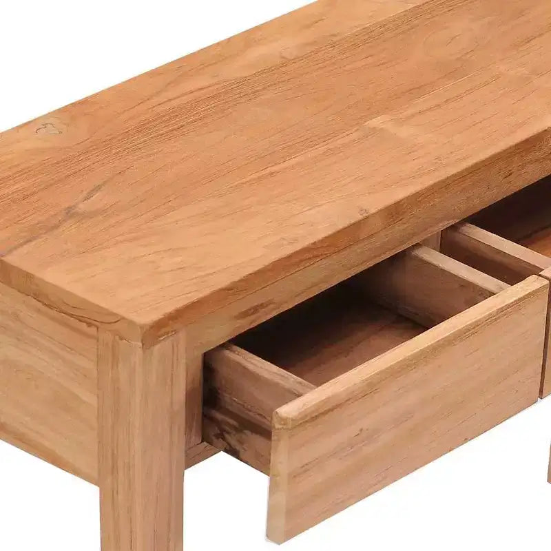 Consolle in legno massello di teak con 3 cassetti