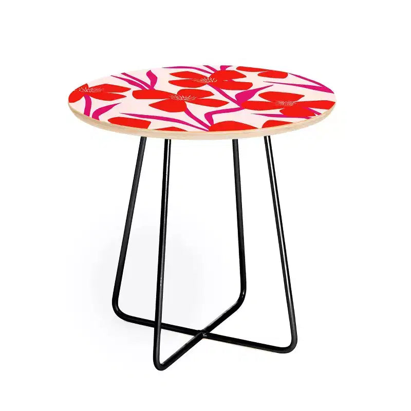 Maritza Lisa Floral Pattern Side Table - Deny Designs